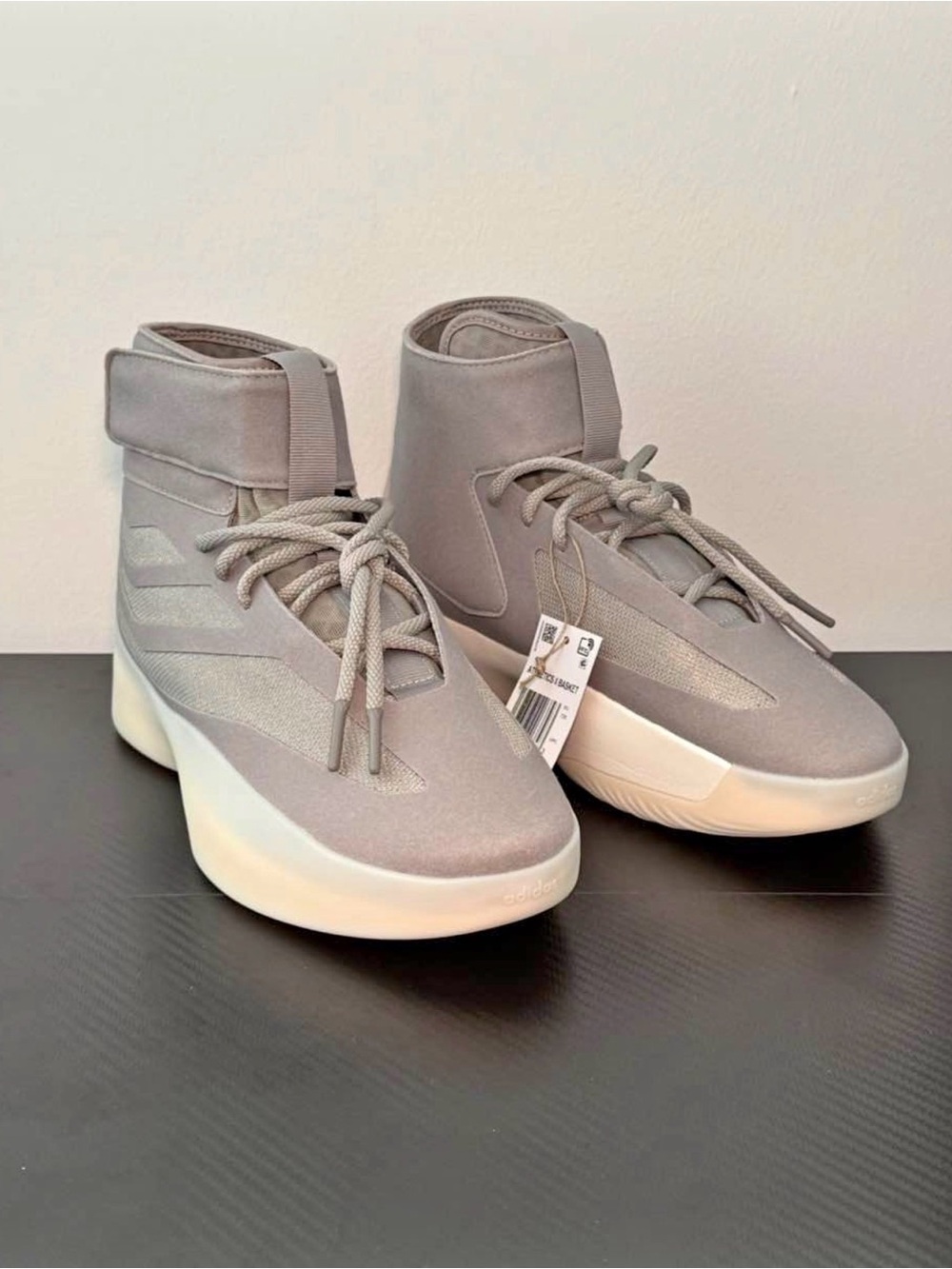 adidas Men’s Fear of God Grey High-Top Platform Sneakers - NWT